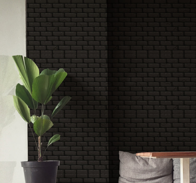 Panel Adhesivo 3D Negro – 70x77 cm