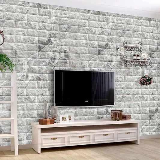Panel Adhesivo 3D  Gris Alaska 70*70CM